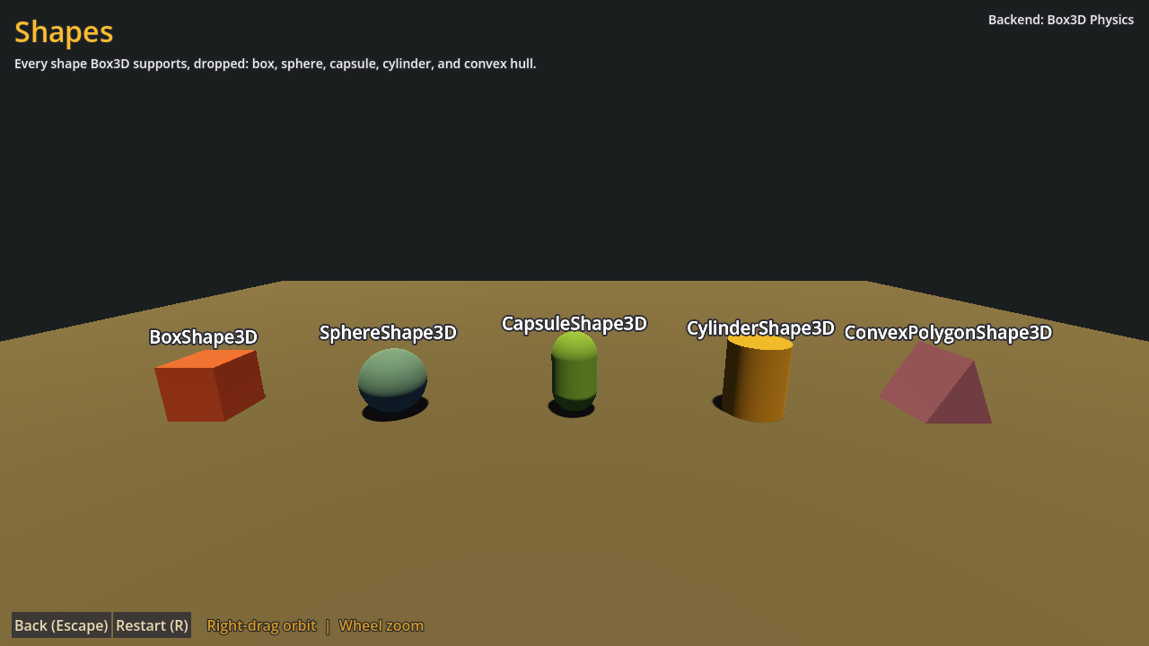 Shapes demo